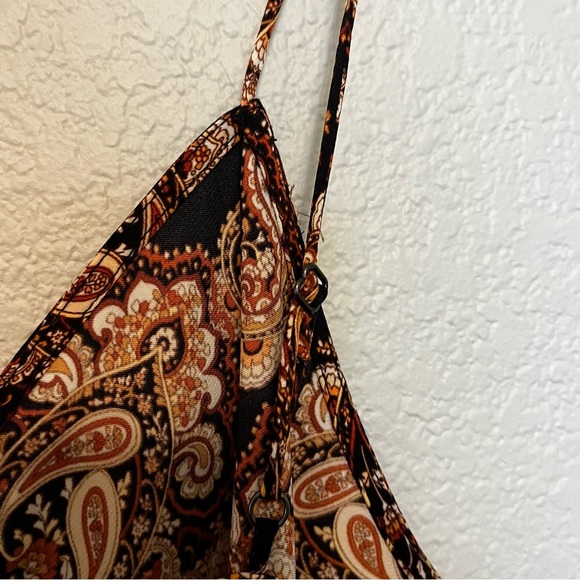 Noli Lotan and Target Black and Brown Paisley Print Slip Dress Size Medium - Picture 5 of 15